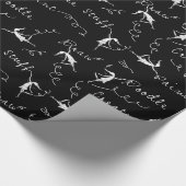 Kunstfeeën op het werk cadeaupapier (Hoek)