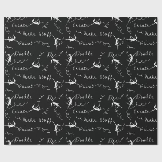 Kunstfeeën op het werk cadeaupapier (Vlak)