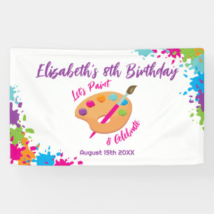 Kunstfeest Ambachtelijke Schilderfeest Meisjes Ver Spandoek