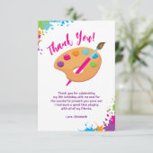 Kunstfeest Ambachtelijke Schilderfeestelijke Verja Bedankkaart (Staand voorkant)