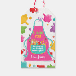 Kunstfeest Favor Tags Ambacht Verjaardag Schildere Cadeaulabel