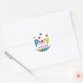 Kunstfeest kinderen Papieren beker Ronde Sticker (Envelop)