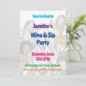 Kunstfeest Verf en Sip Tieners viering Kaart (Staand voorkant)