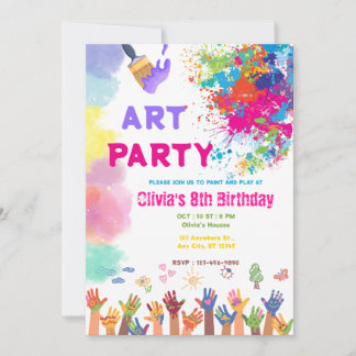 Kunstfeest voor ALLE LEEFTIJDEN Verjaardagsfeest  Kaart