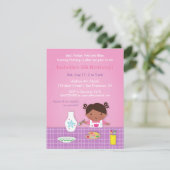 Kunstfeest voor het schilderen van cute Girl Potte Kaart (Staand voorkant)