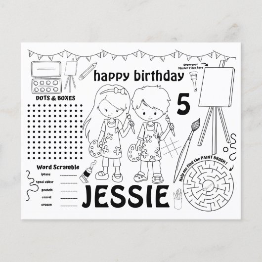 Kunstfeestjes, kunstactiviteiten en kleurstoffen (Voorkant)