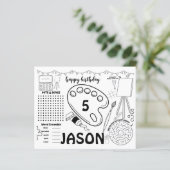 Kunstfeestjes, pagina voor het kleuren van kunstac (Staand voorkant)