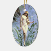 Kunstfeibloemen - voeg naamcadeautjes toe Keramisch Ornament (Links)