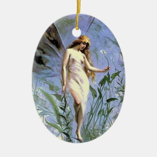 Kunstfeibloemen - voeg naamcadeautjes toe Keramisch Ornament (Voorkant)