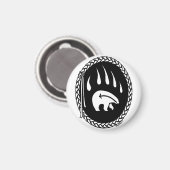 Kunstfilms met Beer op basis van stamhout Magneet (Voorkant / Achterkant)