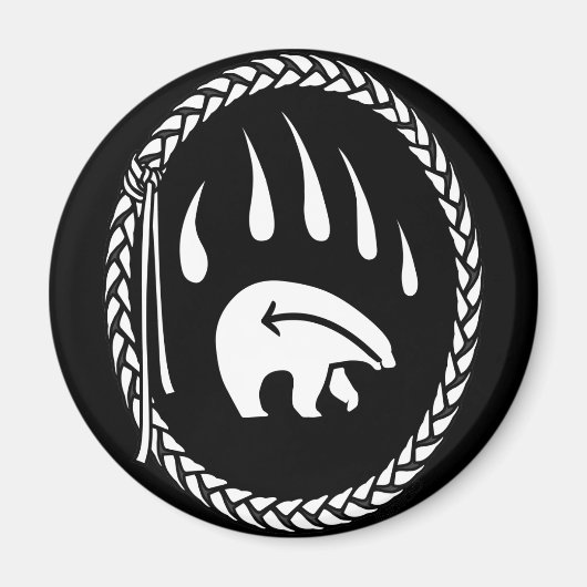 Kunstfilms met Beer op basis van stamhout Magneet (Voorkant)