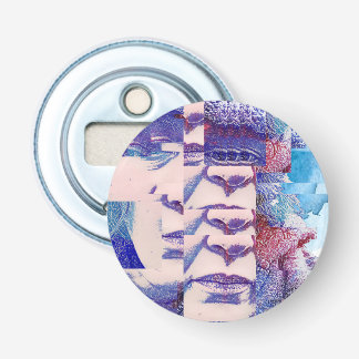 kunstflesopener gesneden button flesopener