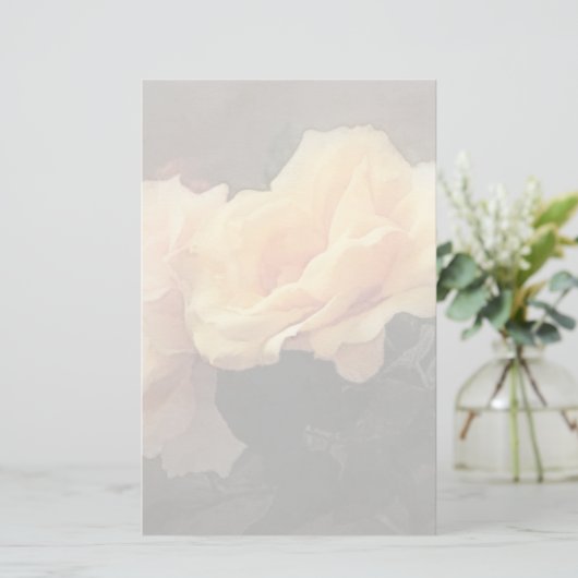 kunstflorale  achtergrond in pastelkleuren briefpapier (Staand voorkant)