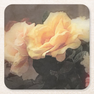 kunstflorale  achtergrond in pastelkleuren kartonnen onderzetters