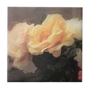 kunstflorale achtergrond in pastelkleuren tegeltje