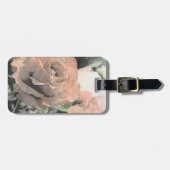 kunstflorale achtergrond met lichtroze bagagelabel (Voorkant horizontaal)
