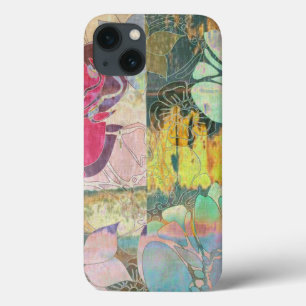 Kunstflorale grunge patroon Case-Mate iPhone case