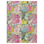 Kunstflorale grunge patroon klembord (Achterkant)