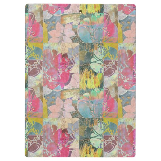 Kunstflorale grunge patroon klembord (Achterkant)