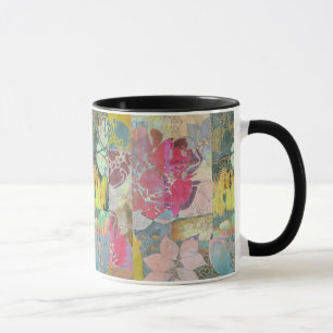 Kunstflorale grunge patroon mok
