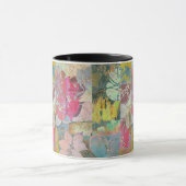 Kunstflorale grunge patroon mok (Midden)
