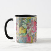 Kunstflorale grunge patroon mok (Links)