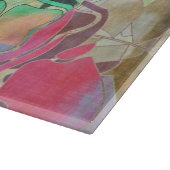 Kunstflorale grunge patroon snijplank (Hoek)