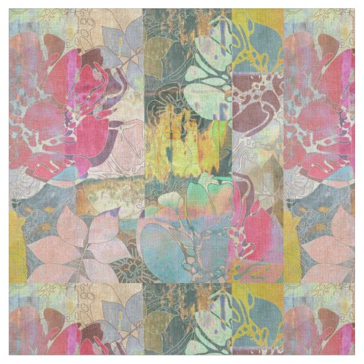 Kunstflorale grunge patroon stof (Close Up)