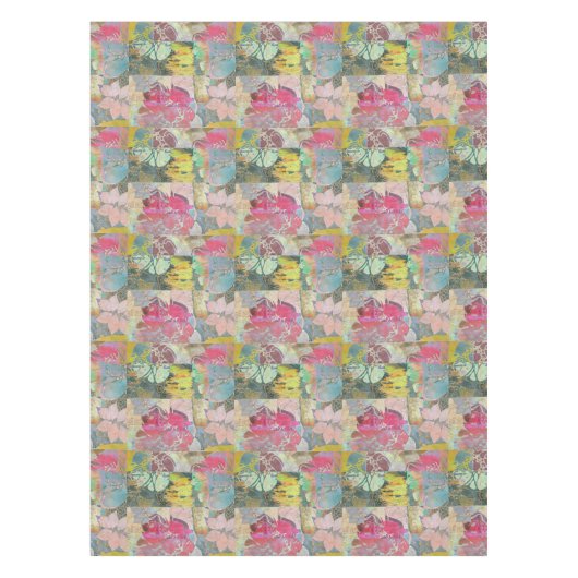 Kunstflorale grunge patroon tafelkleed (Voorkant)