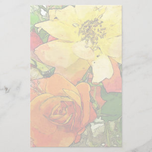 kunstflorale kleurrijke achtergrond 2 briefpapier