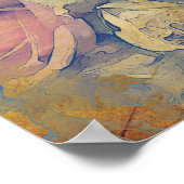 kunstflorale  kleurrijke achtergrond poster (Hoek)