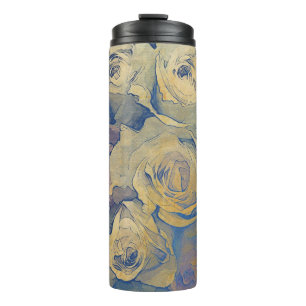 kunstflorale kleurrijke achtergrond thermosbeker