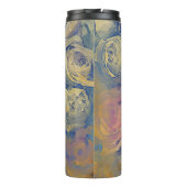 kunstflorale  kleurrijke achtergrond thermosbeker (Achterkant)