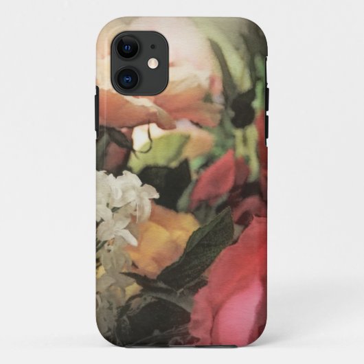 kunstflorale  trillende achtergrond met rood Case-Mate iPhone case (Achterkant)