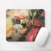 kunstflorale trillende achtergrond met rood muismat (Met muis)