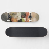 kunstflorale  trillende achtergrond met rood persoonlijk skateboard (Horizontaal)