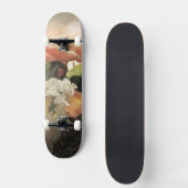 kunstflorale  trillende achtergrond met rood persoonlijk skateboard (Voorkant)