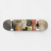 kunstflorale  trillende achtergrond met rood persoonlijk skateboard (Horizontaal)