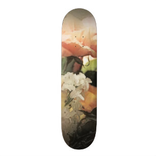kunstflorale  trillende achtergrond met rood persoonlijk skateboard