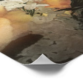 kunstflorale  trillende achtergrond met rood poster (Hoek)