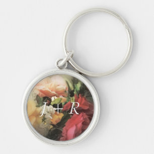 kunstflorale  trillende achtergrond met rood sleutelhanger