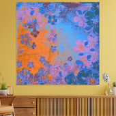 Kunstflorgrunge achtergrond patroon 2 canvas afdruk (Insitu (Woonkamer))
