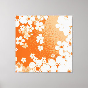 Kunstflorgrunge achtergrond patroon 6 canvas afdruk