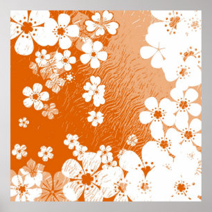 Kunstflorgrunge  achtergrondpatroon 2 poster