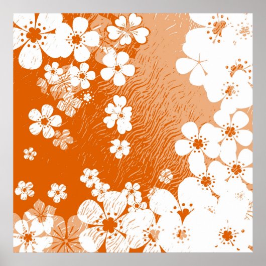 Kunstflorgrunge  achtergrondpatroon 2 poster (Voorkant)