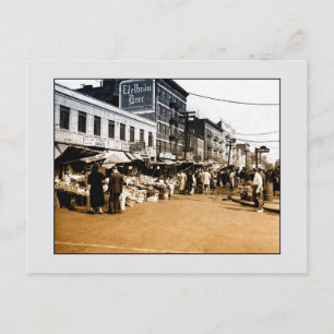 kunstfoto : 1940 Italiaanse markt, Bronx NYC Briefkaart