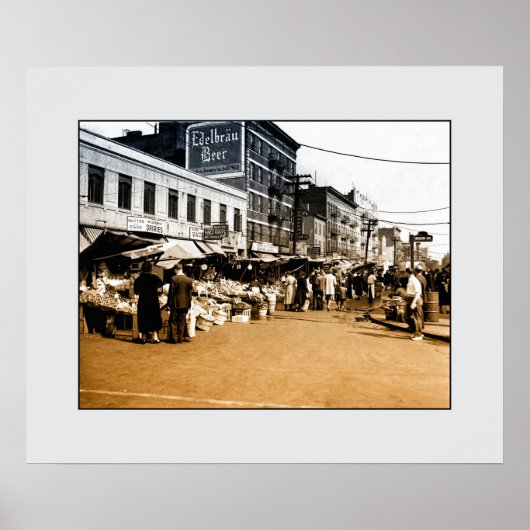 kunstfoto: 1940 Italiaanse markt, Bronx NYC Poster (Voorkant)