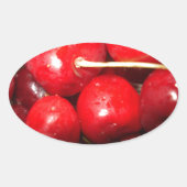 Kunstfoto Cherries Ovale Sticker (Voorkant)