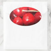 Kunstfoto Cherries Ovale Sticker (Tas)
