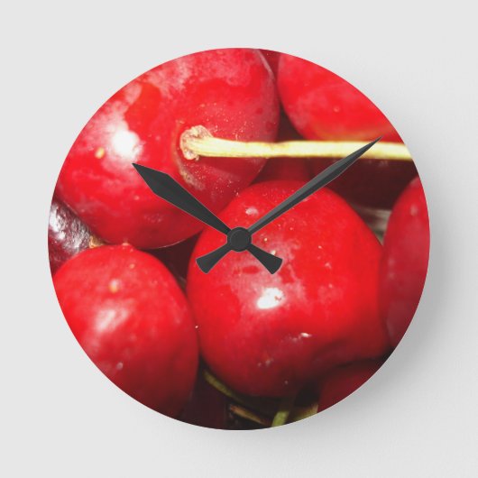 Kunstfoto Cherries Ronde Klok (Voorkant)